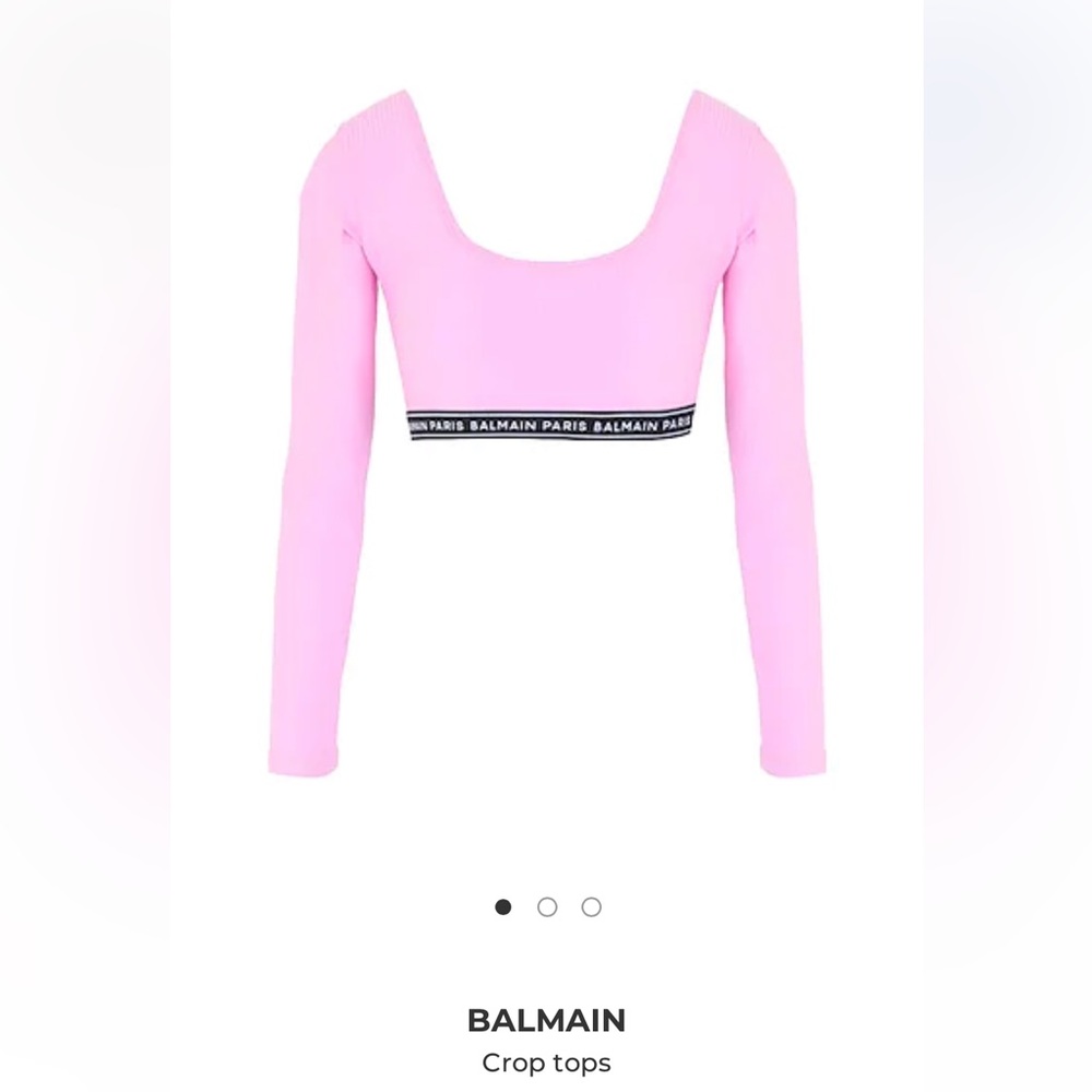 Balmain Crop top, pink, size US L, FR 42